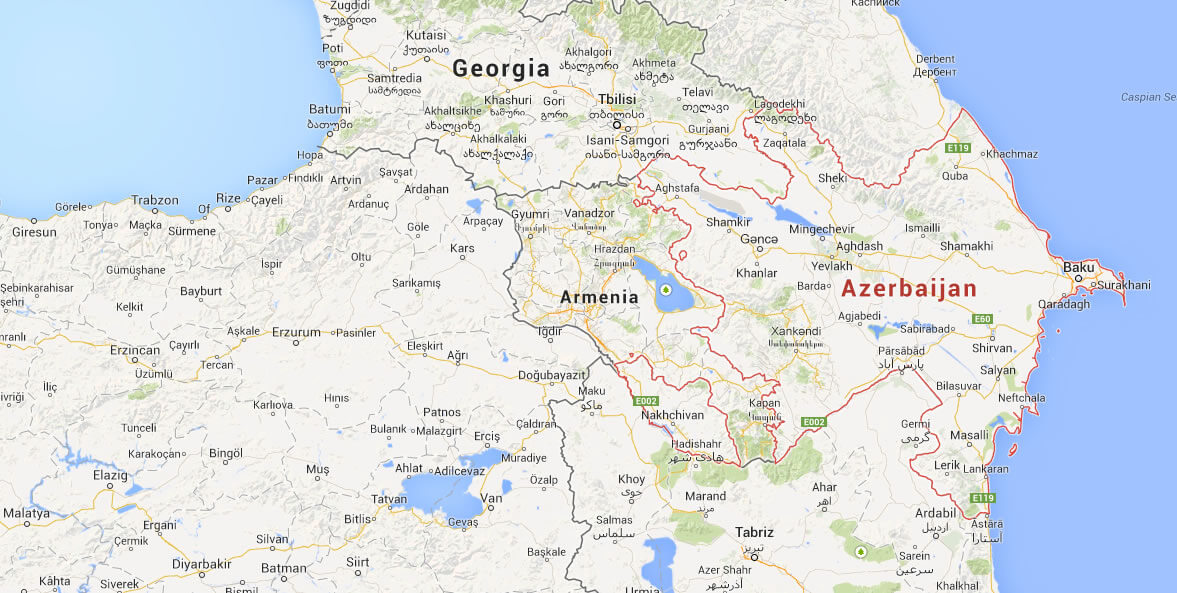 aserbaidschan google karte