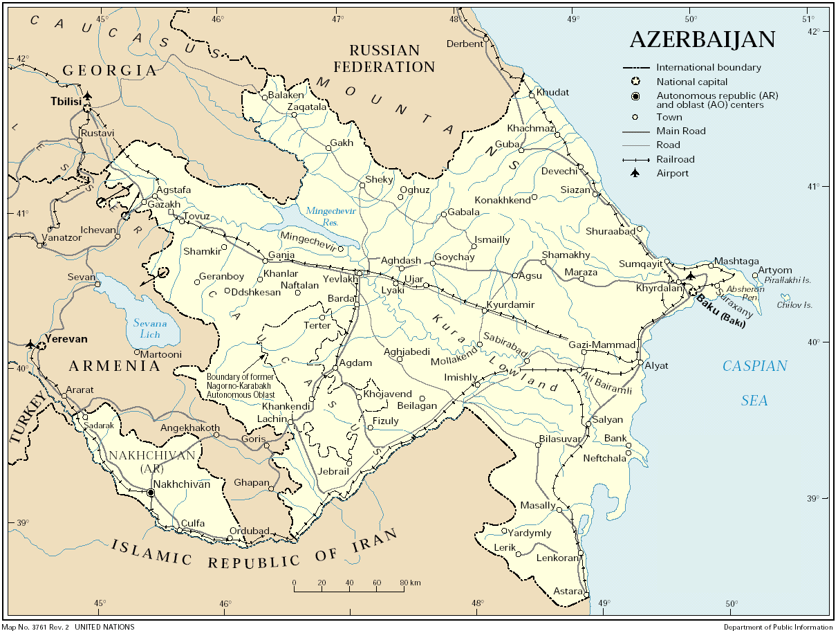 rail karte von aserbaidschan