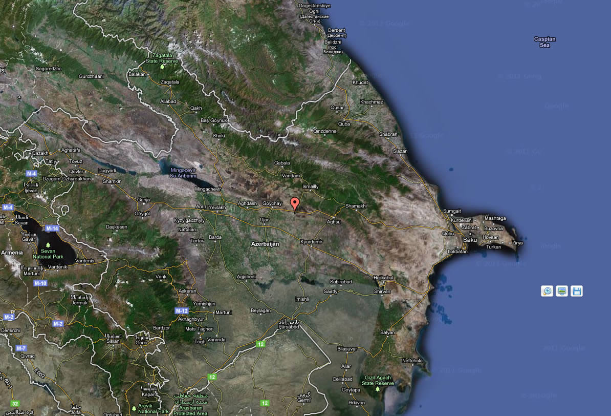 satellit bild von aserbaidschan