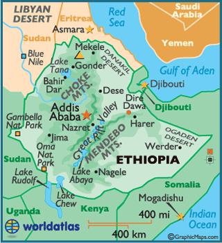 Athiopien karte