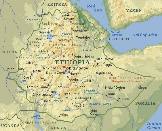 Athiopien karten