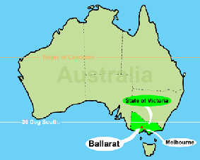 Ballarat karte australisch