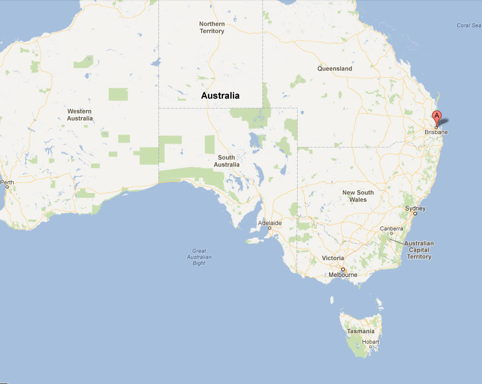 australisch karte Brisbane