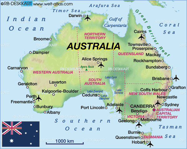 Cairns karte australisch