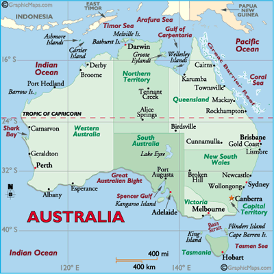 australisch karte Gosford