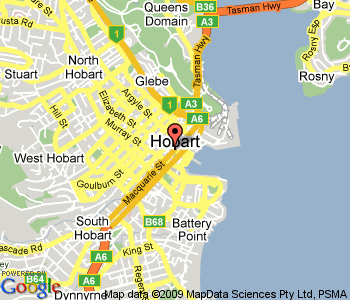 Hobart australisch karte