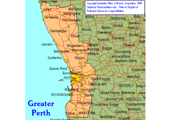 Perth provinz karte