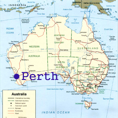 perth australisch karte