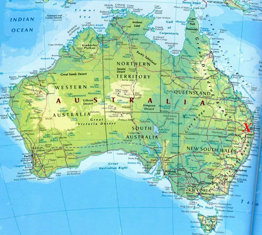 karte von australisch Toowoomba