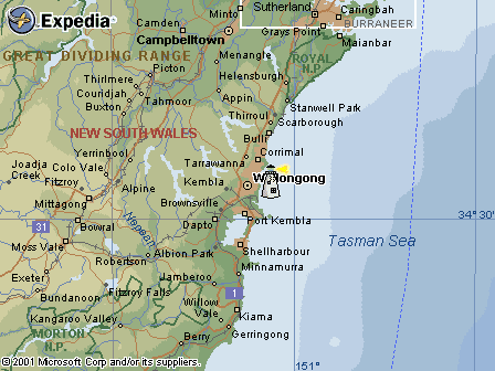 Wollongong karte