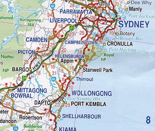 Wollongong karte sydney
