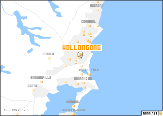 stadt karte von Wollongong