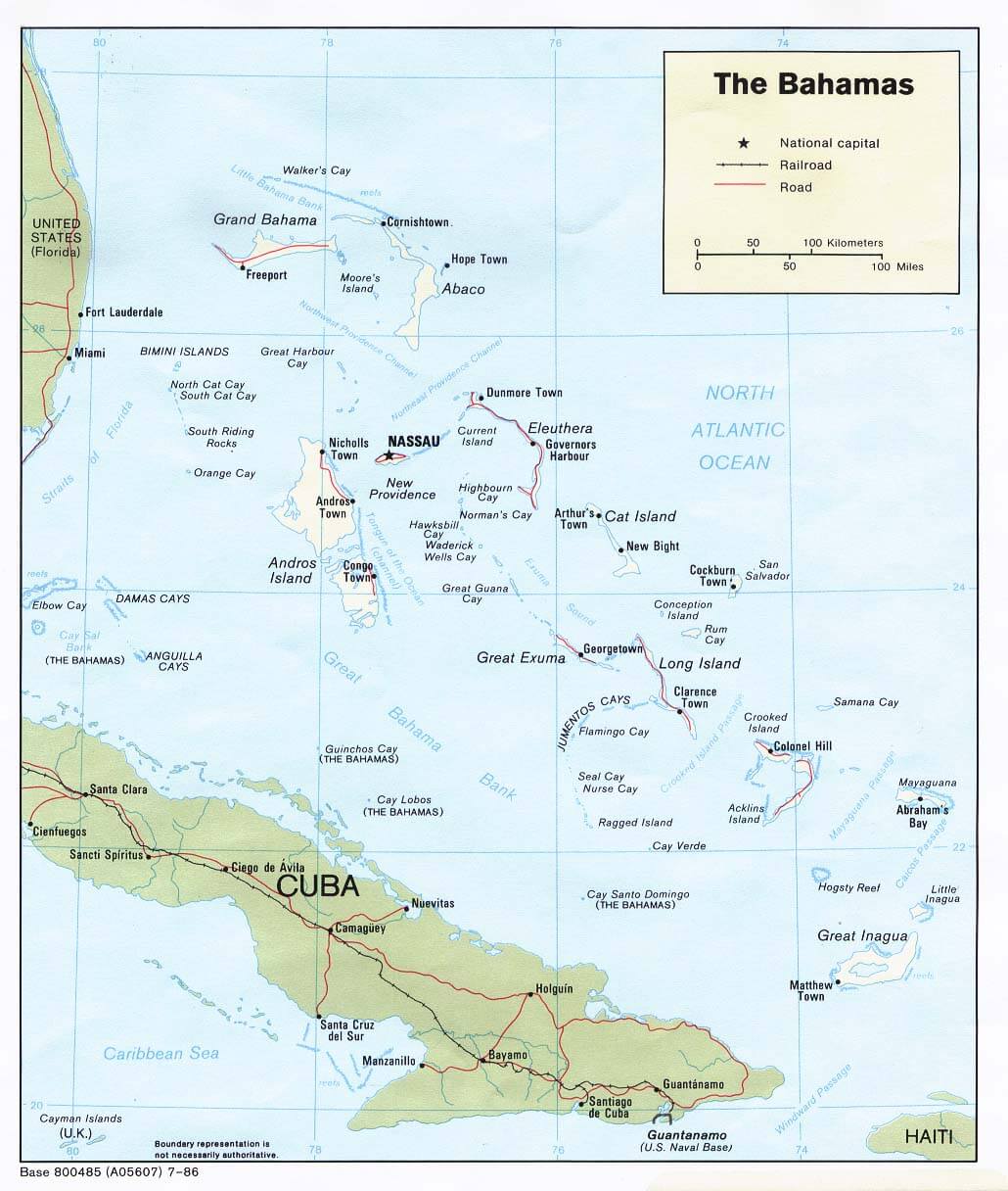 bahamas land politisch karte