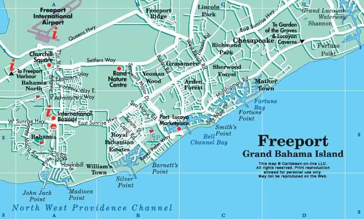 Freeport Bahamas Map