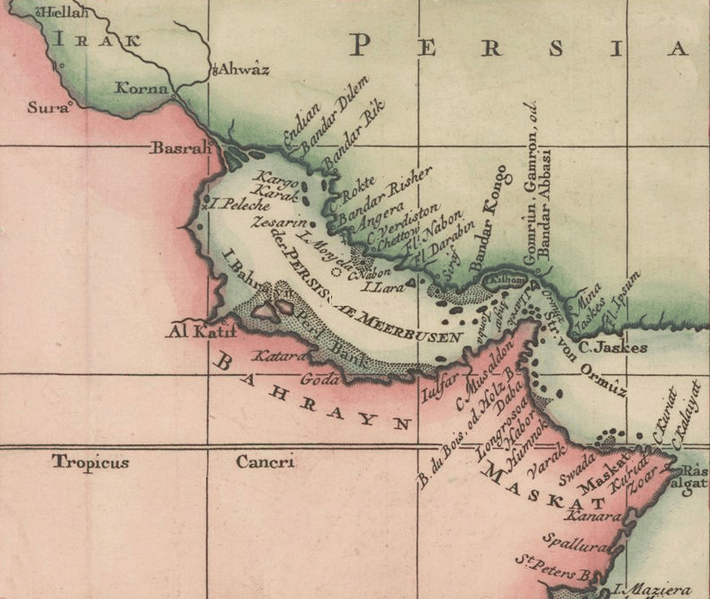 bahrein karte 1745