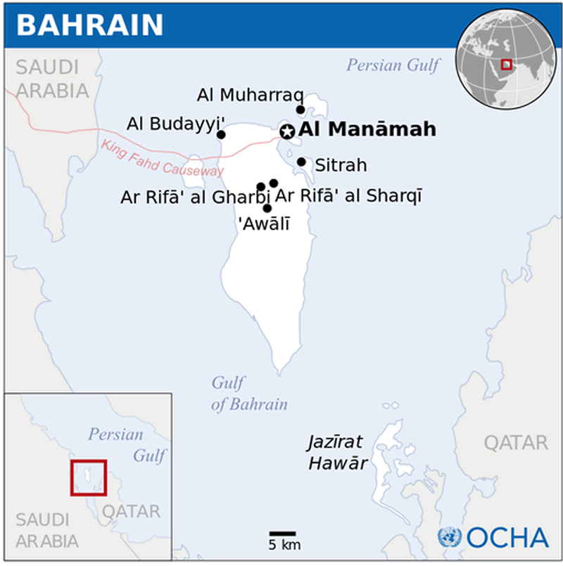 bahrein lage karte