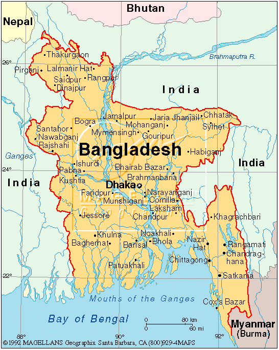 bangladesch karte