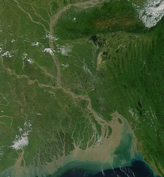 satellit bild von bangladesch 2001