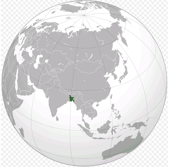 wo ist bangladesch im dem welt