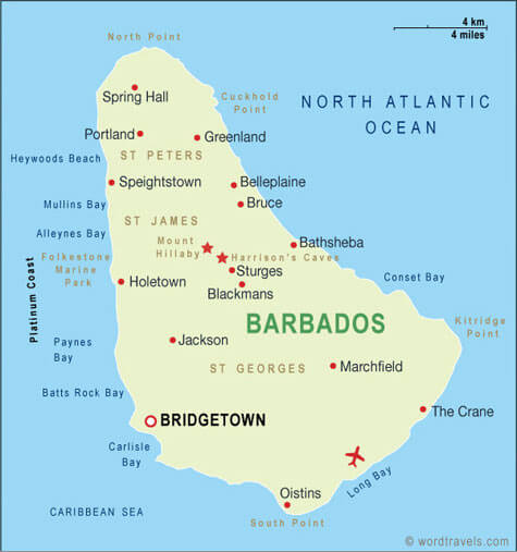 Barbados Map