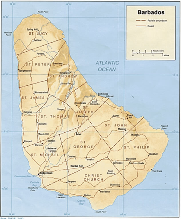 barbados karte sudamerika