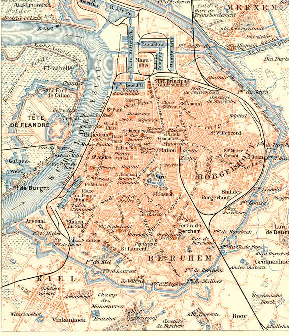 Antwerpen historisch karte