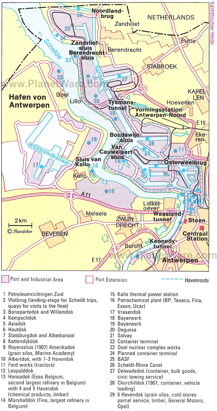 Antwerpen stadt karte