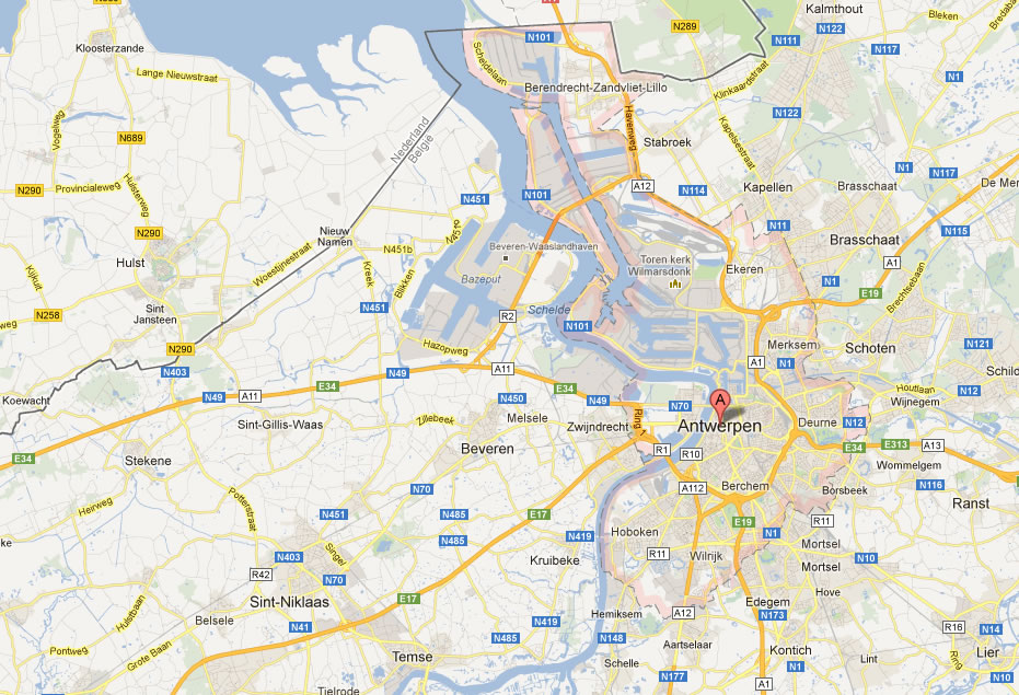 karte von Antwerpen