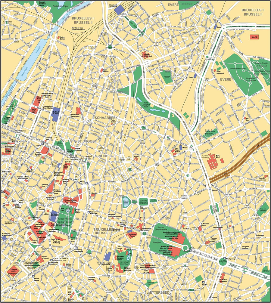 Bruxelles stadt center karte
