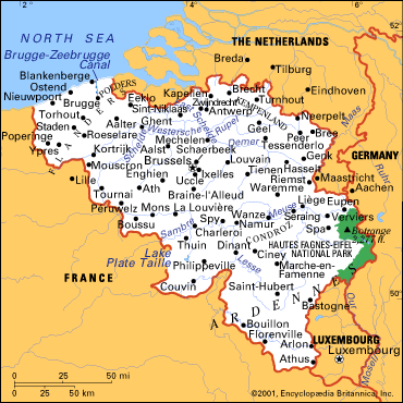 karten von belgien
