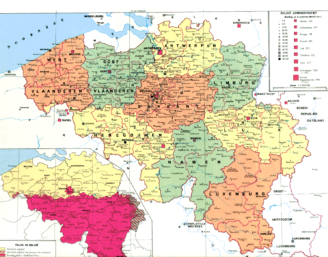 regionen karte von belgien
