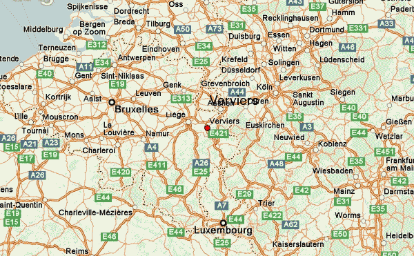 Verviers regionen karte
