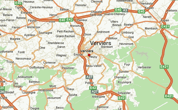 Verviers strase karte