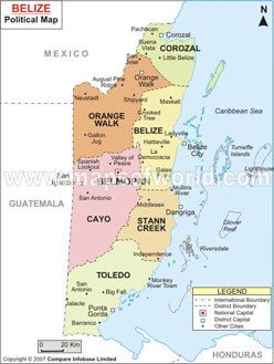 Belize politisch Map