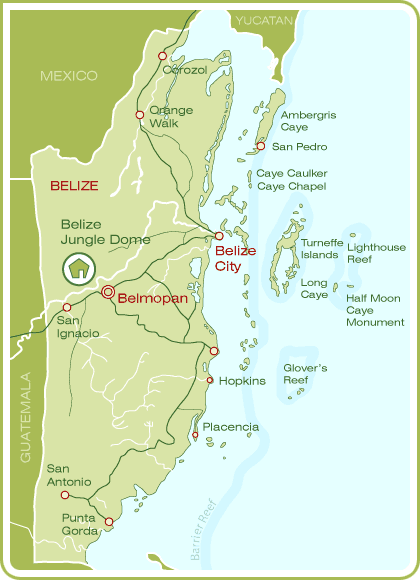 Belize Country Map