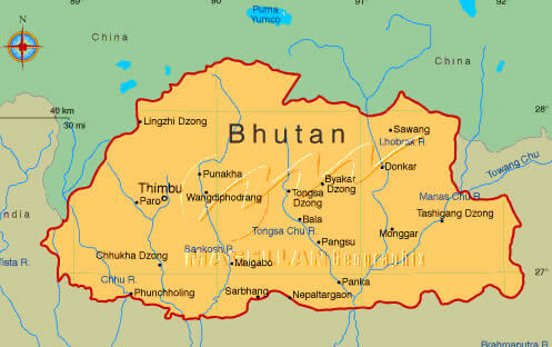 karte bhutan