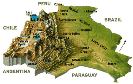 bolivien geographie karte