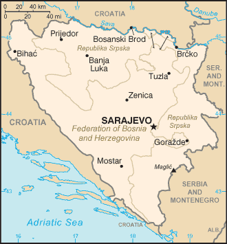 bosnien und herzegowina karte