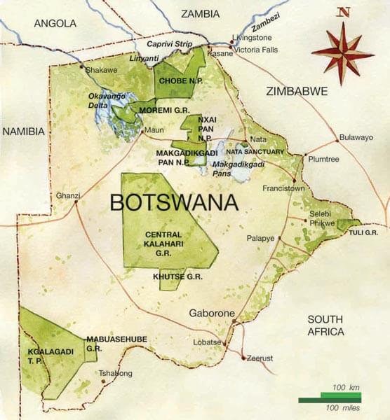botswana karte
