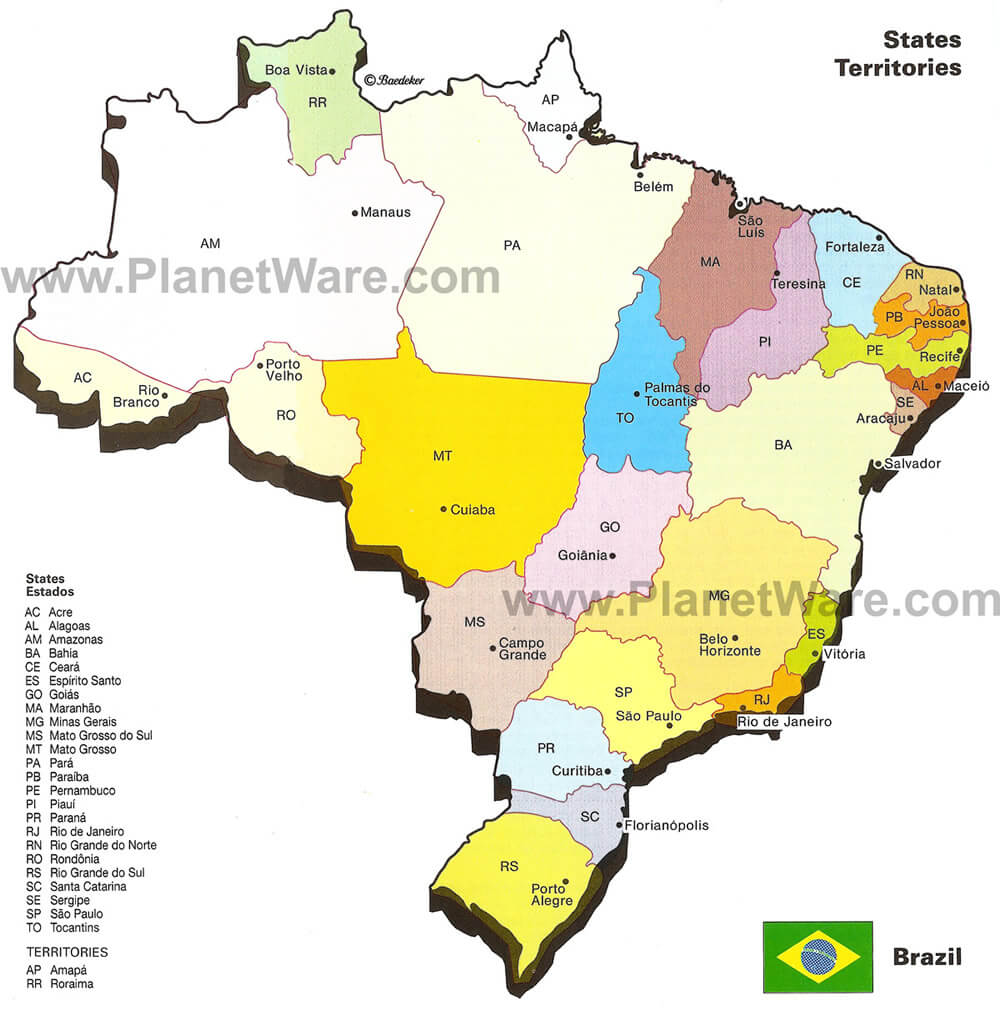 brasilien staat karte