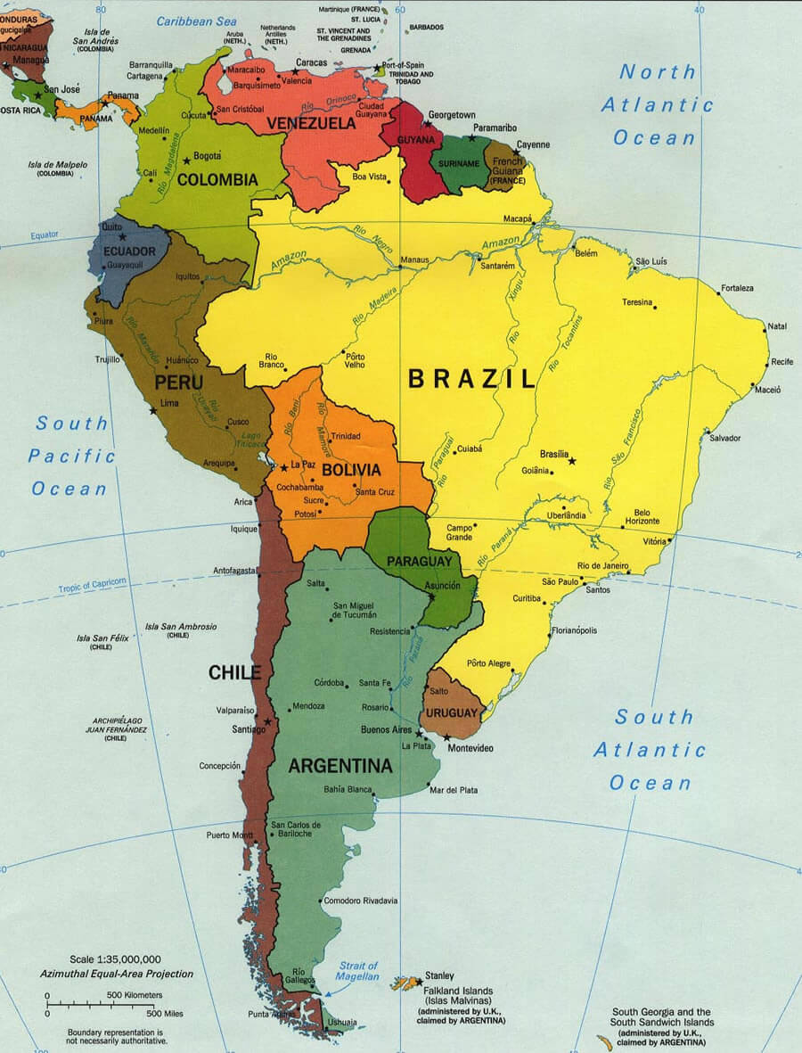 brasilien karte sudamerika