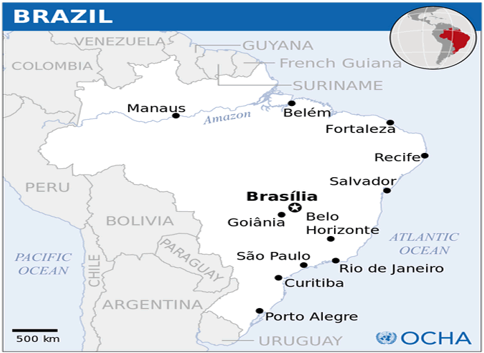 brasilien lage karte