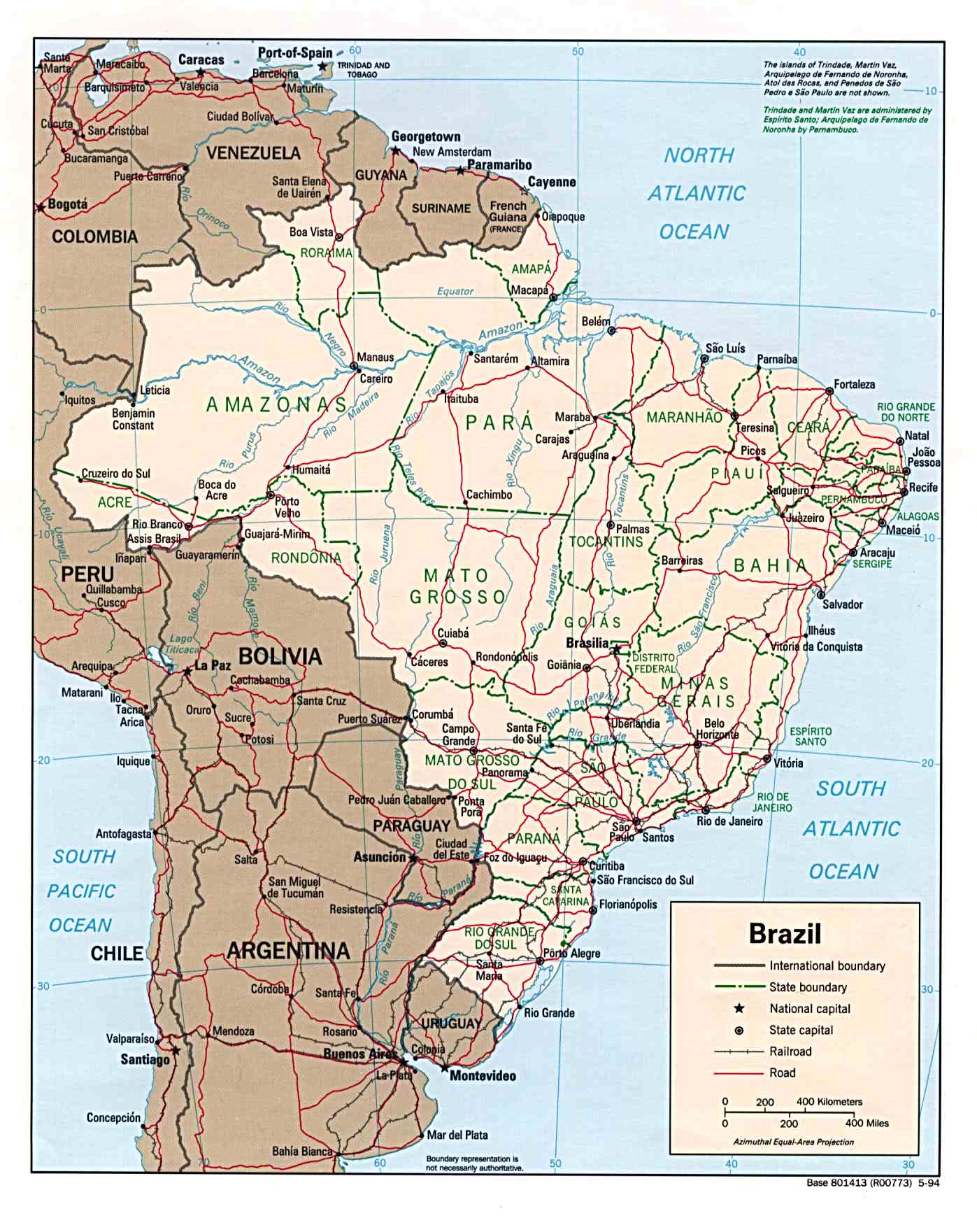 brasilien politisch karte 1994