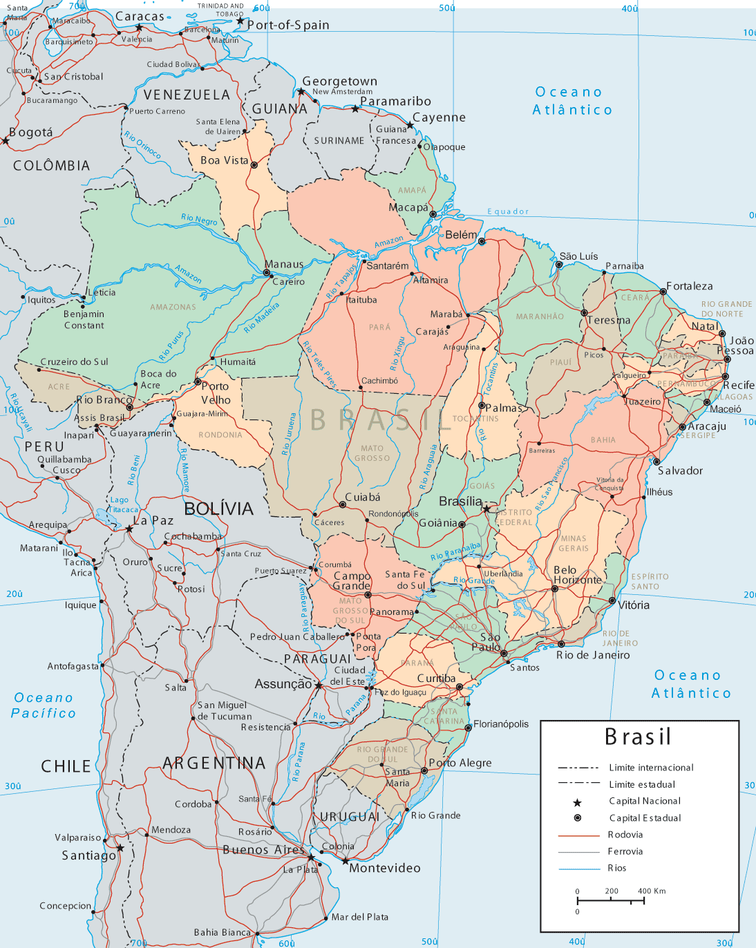 brasilien staats karte