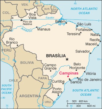 brasilien Campinas karte