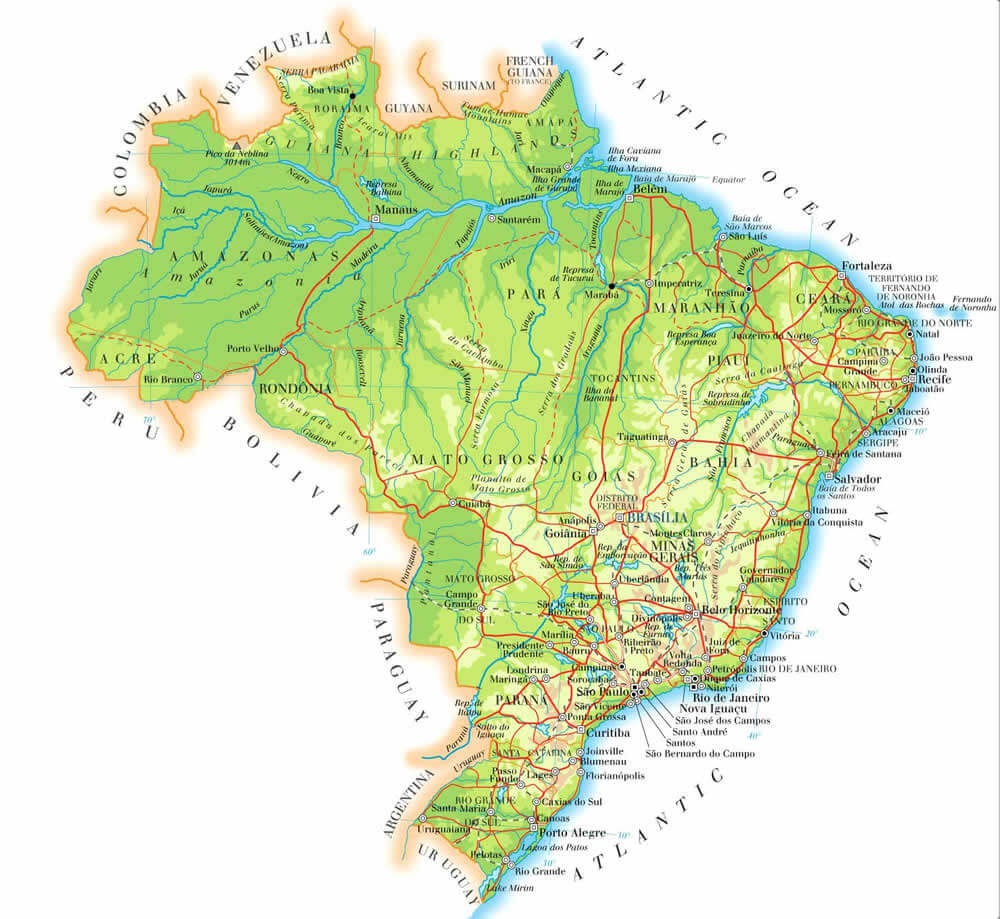 karte von brasilien