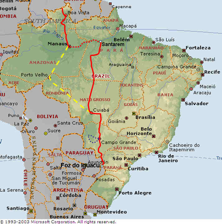 politisch brasilien karte