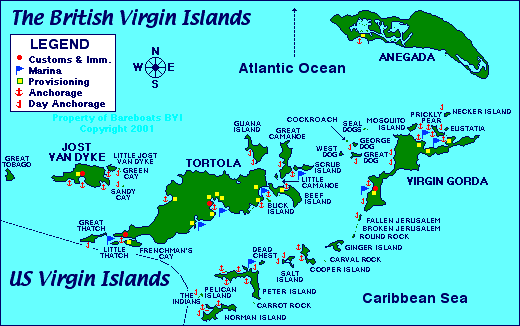 karte Britische Jungferninseln