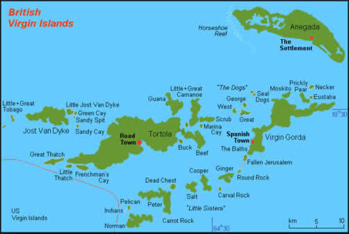 karte Britische Jungferninseln