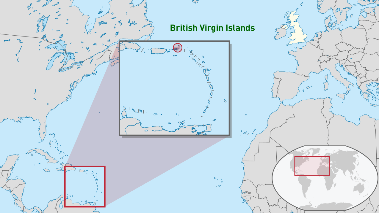 wo ist Britische Jungferninseln im dem welt